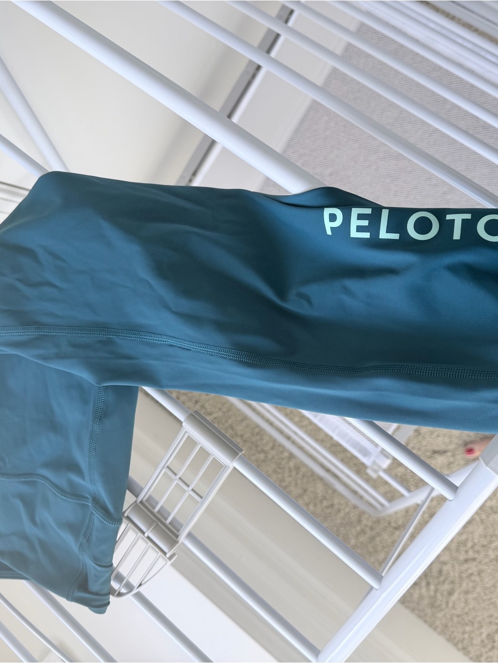 Peloton Teal Performance Leggings with Subtle Logo
